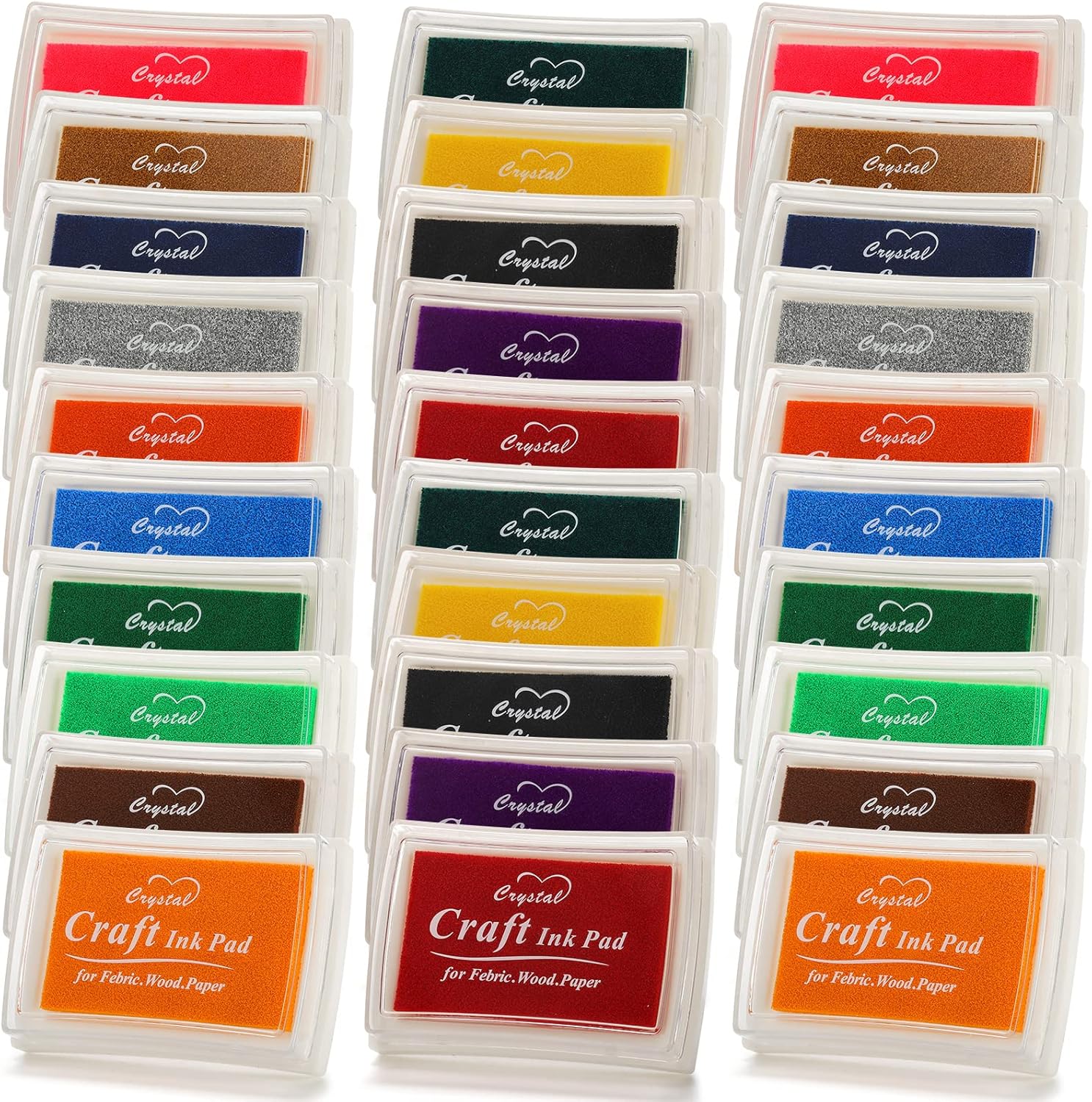 DEAYOU 30 Pack Craft Ink Pad, Finger Stamp Ink Pads for DIY