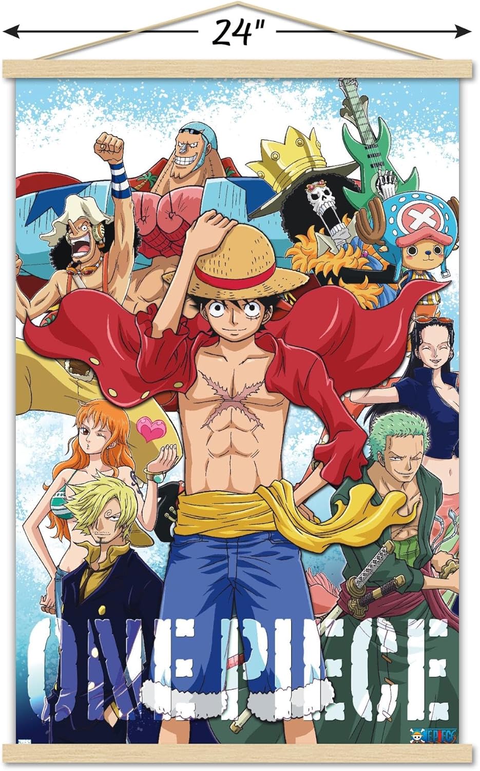 Trends International One Piece - Crew Wall Poster, 22.37" x 34.00", Print and Beechwood Hanger Bundle