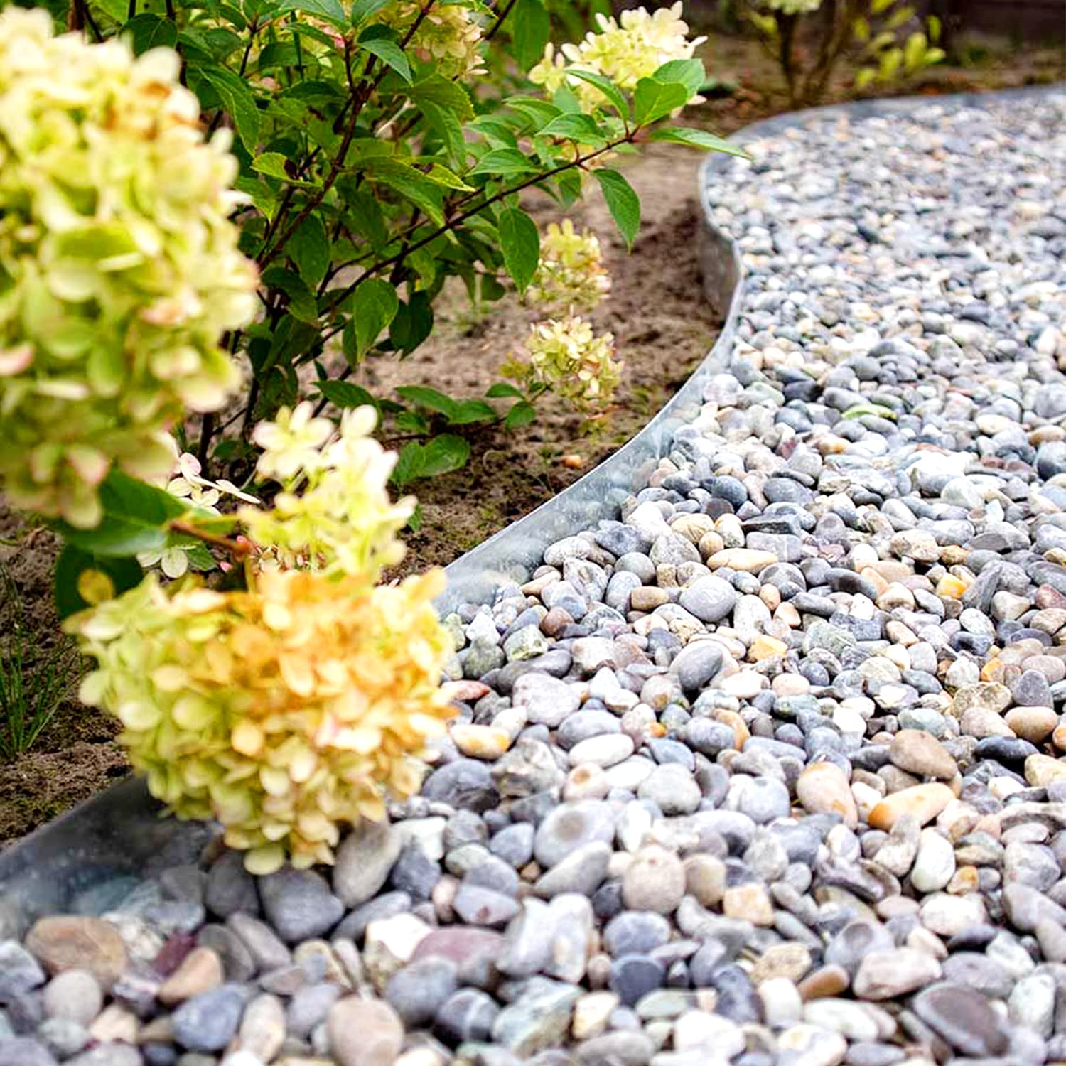 Bordatura da Giardino, 25m Prato in Acciaio galvanizzato 100 cm x 15 cm (Lunghezza x Altezza) Spessore 0,7 mm, Bordo Giardin Flessibile per Prato Palissandro Prati, 25 Pezzi