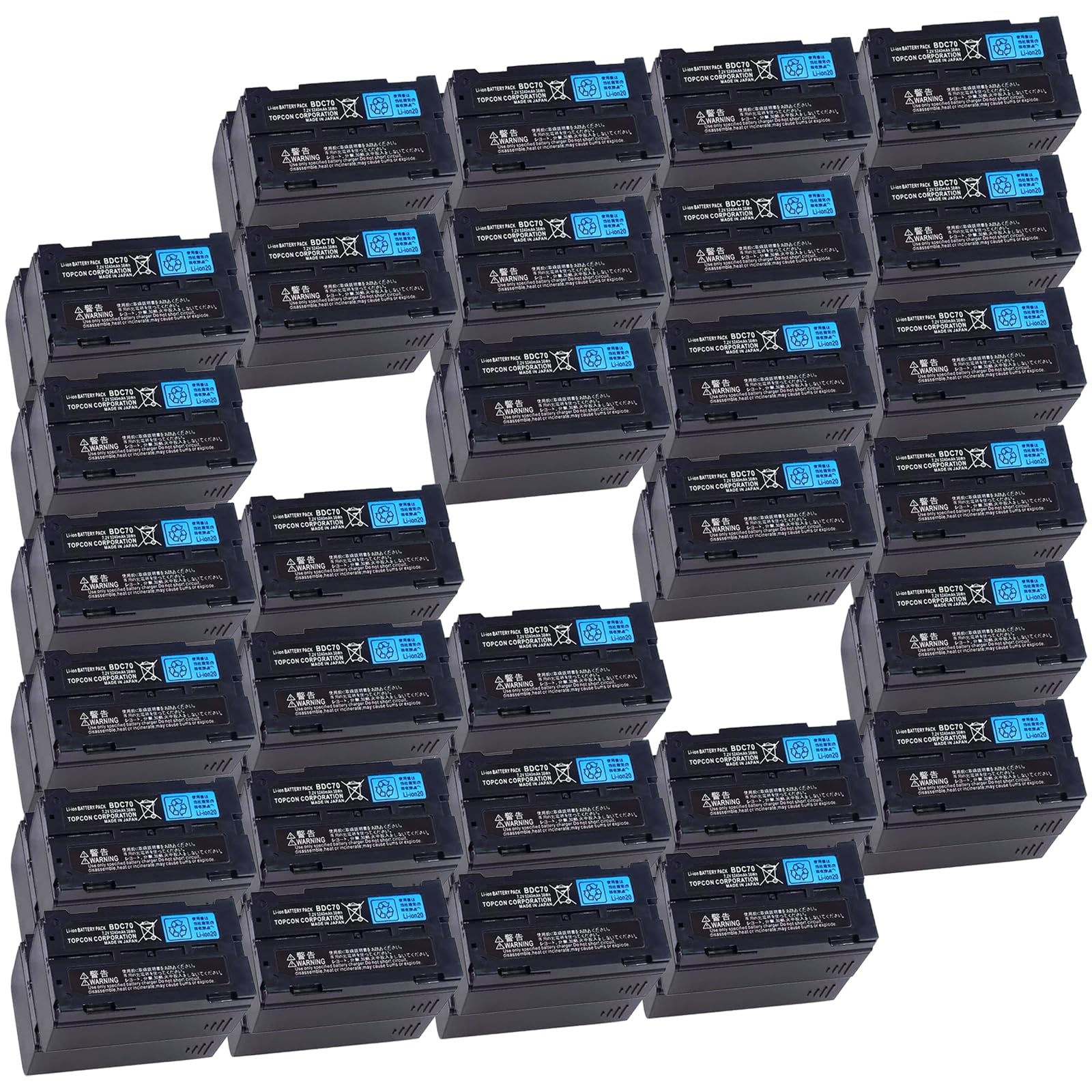 60 Pack 7 2V 5240mAh BDC70 AA Rechargeable Lithium Battery for Topcon Sokkia Total Stations GPS Station and