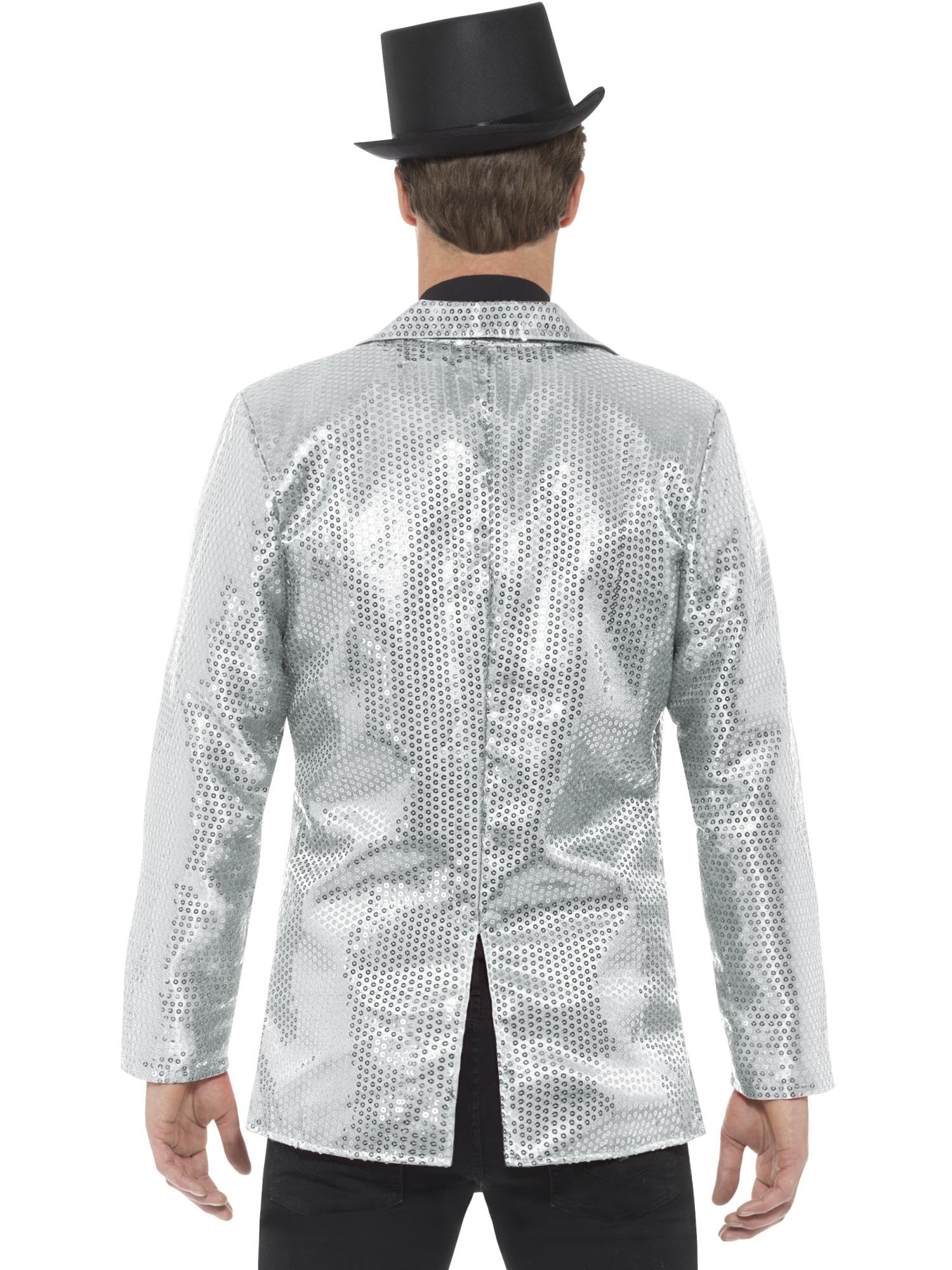 Smiffys - 21139L - Déguisement Homme, Veste À Paillettes - Taille - Argent