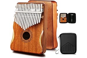 Kalimba Thumb Piano 17 Keys, Mahogany Hand Harp Instrument