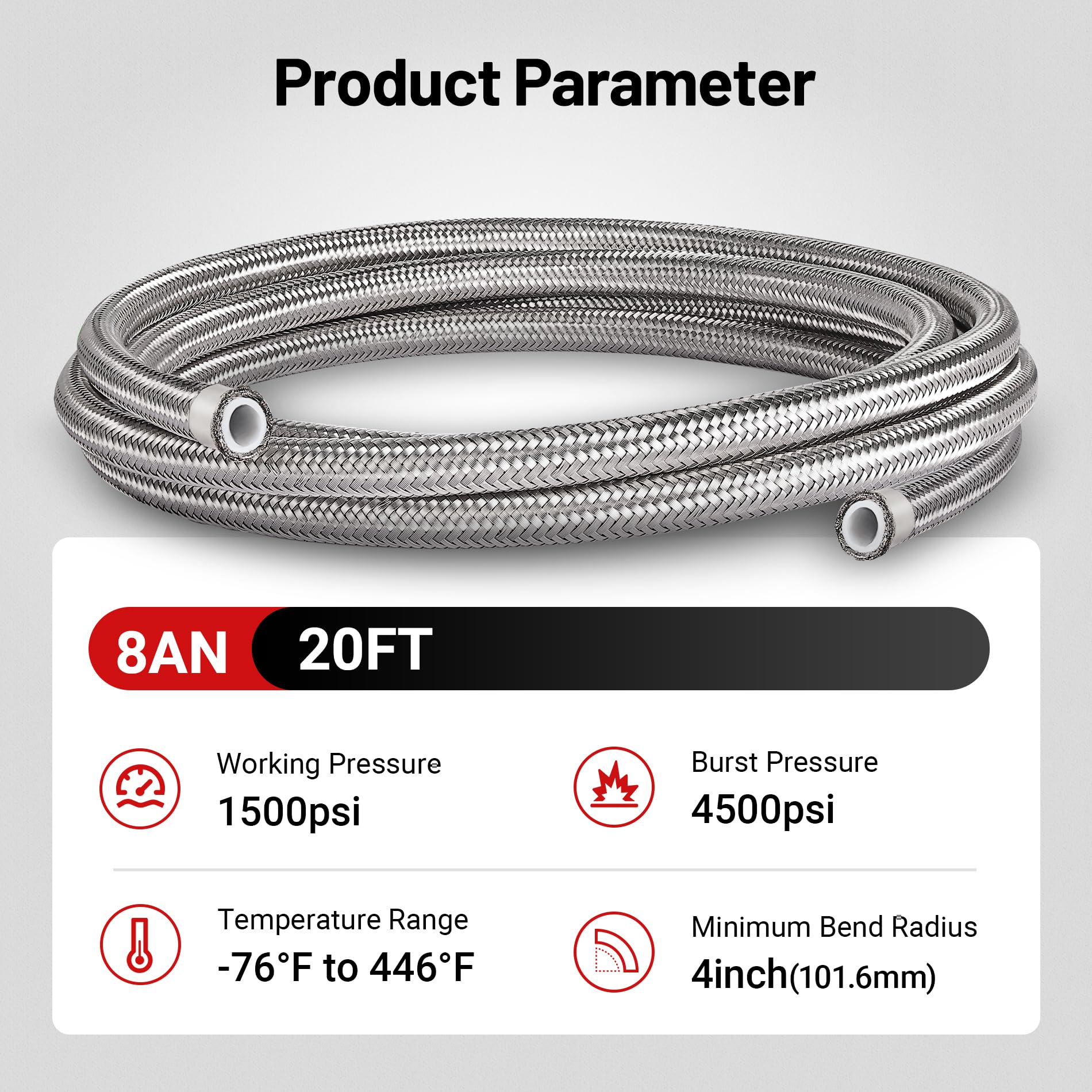 Amazon.com: EVIL ENERGY 8AN PTFE Fuel Line Kit, E85 Stainless