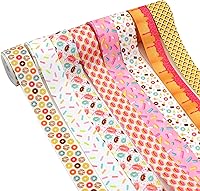 Vista 2 de David accessories Cinta de grogrén de rosgrén de 1 pulgada de ancho x 40 yardas en total, 8 rollos de 5 yardas para bricolaje hecho a mano, lazo