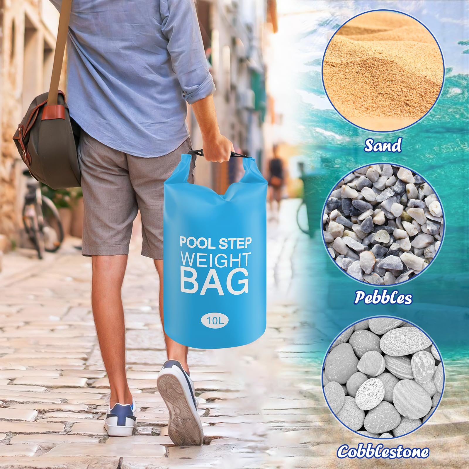 Snapklik.com : Universal Pool Step Weights 250D PVC Waterproof Swimming ...