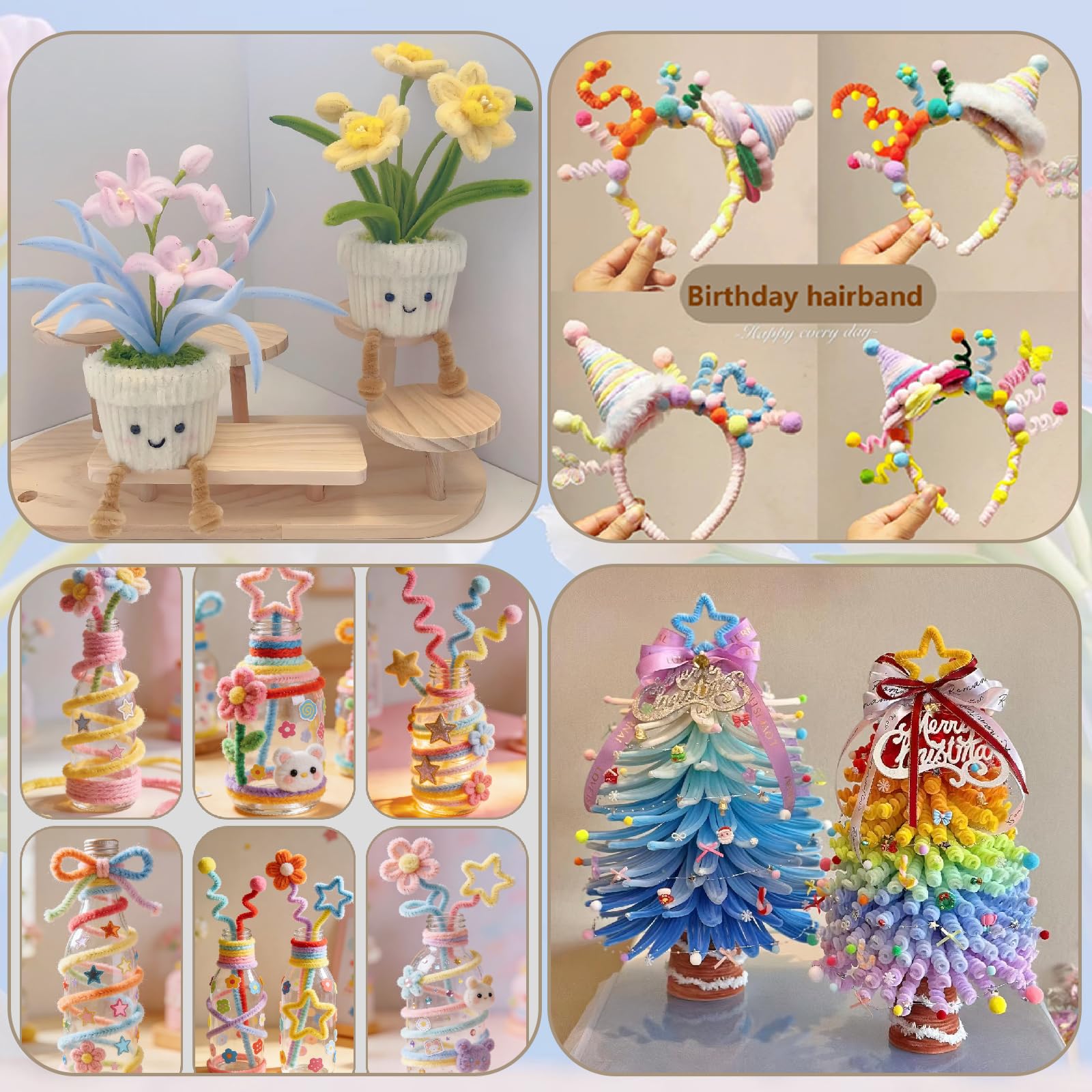 Set di 500 pulitrici per pipe, bouquet, per fai da te, fiori e decorazioni