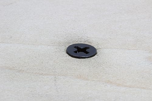 Miniatura 7 de Bolt Dropper Tornillo Phillips de cabeza plana de acero inoxidable con revestimiento de óxido negro #8 x 1 pulgada (paquete de 50), tornillos de