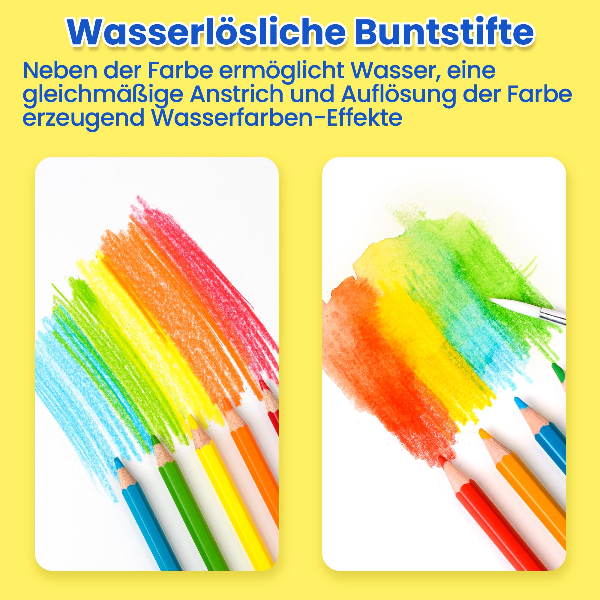 MARCO Matite Colorate Serie D4320-24 Colori Idrosolubili, Matite in Legno con Pennello per Artisti e Appassionati d'Arte - Schizzi, Illustrazioni e Graffiti