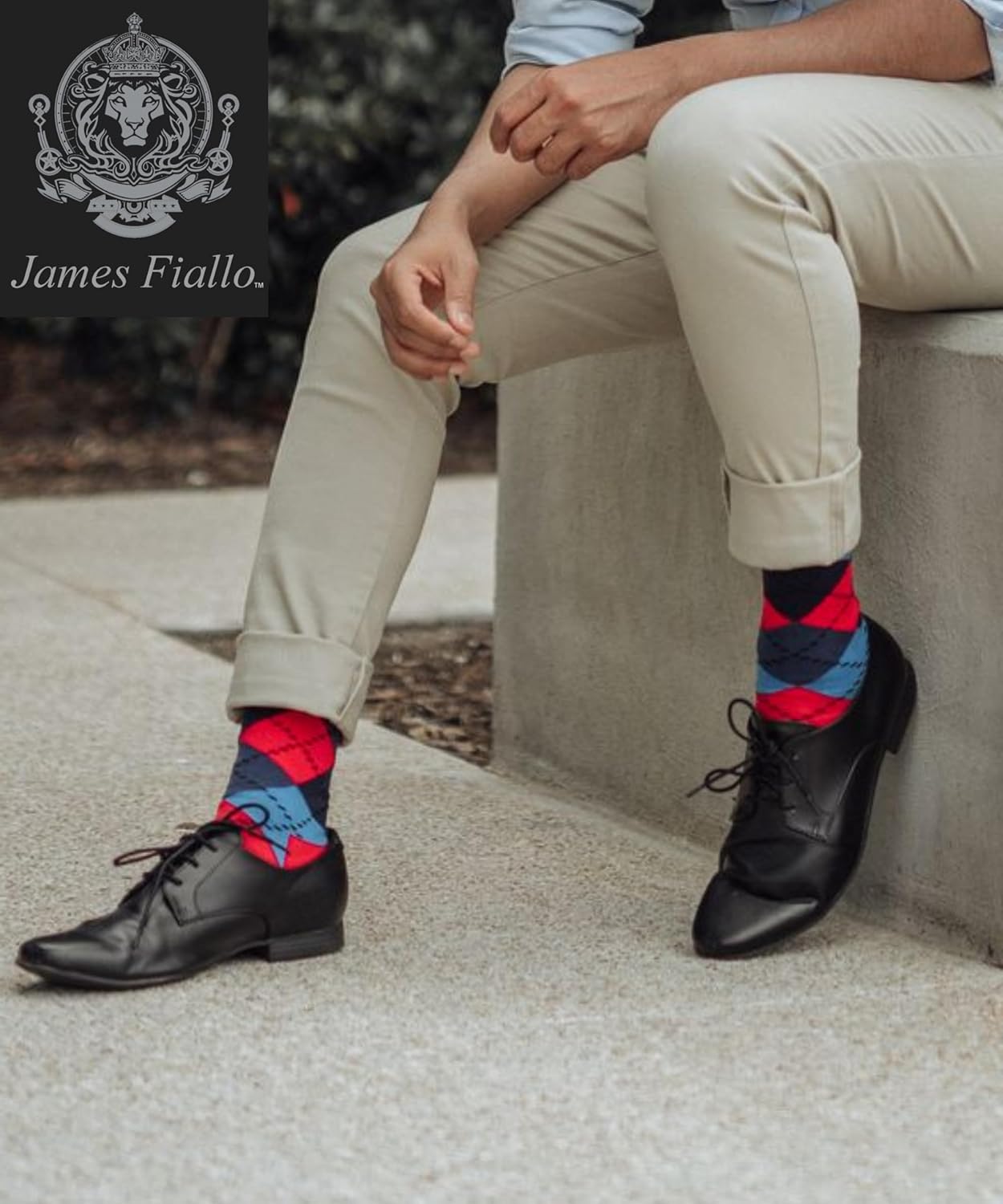 JAMES FIALLO Men’s Fun Colorful Dress Socks – Novelty Patterned Crew Socks 6 Pack for Everyday & Work Style, Comfortable Fit - Image 5