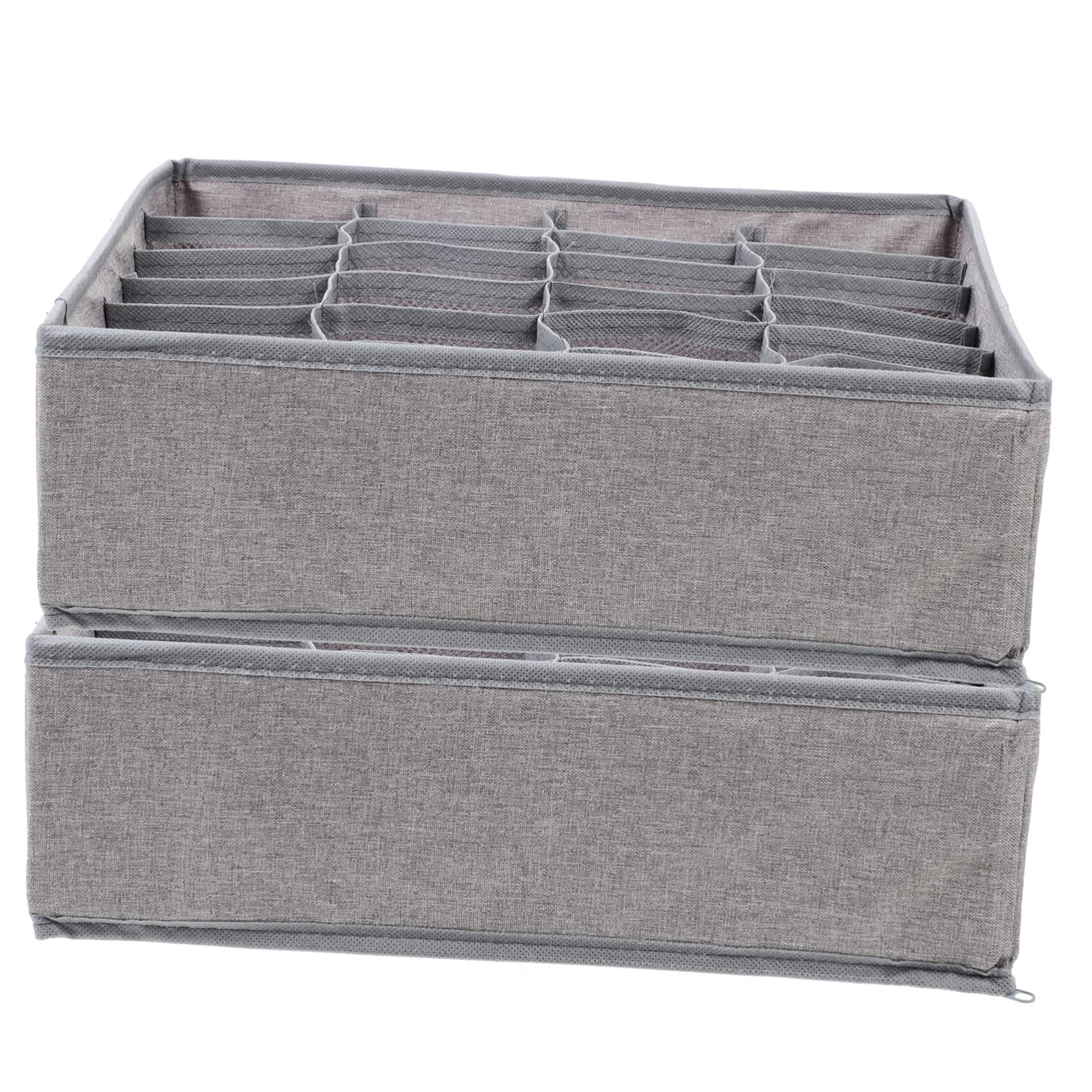 KOMBIUDA 2Pcs Foldable Underwear Organizer Cell Drawer Divider for Socks Bras Panties Storage for Closet Home Organization
