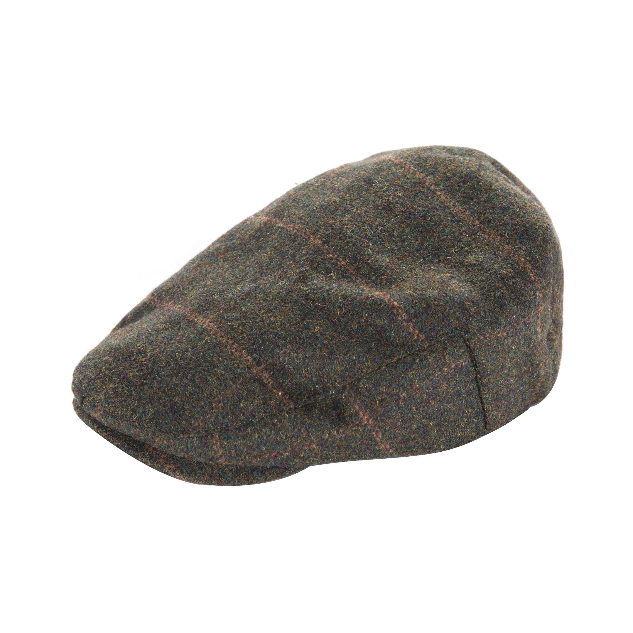 Heritage Traditions Classic Tweed Flat Cap Hat (Green)