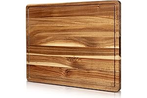 Glowsol Large Acacia Wood Butcher Block Cutting Board 24x18 Inch