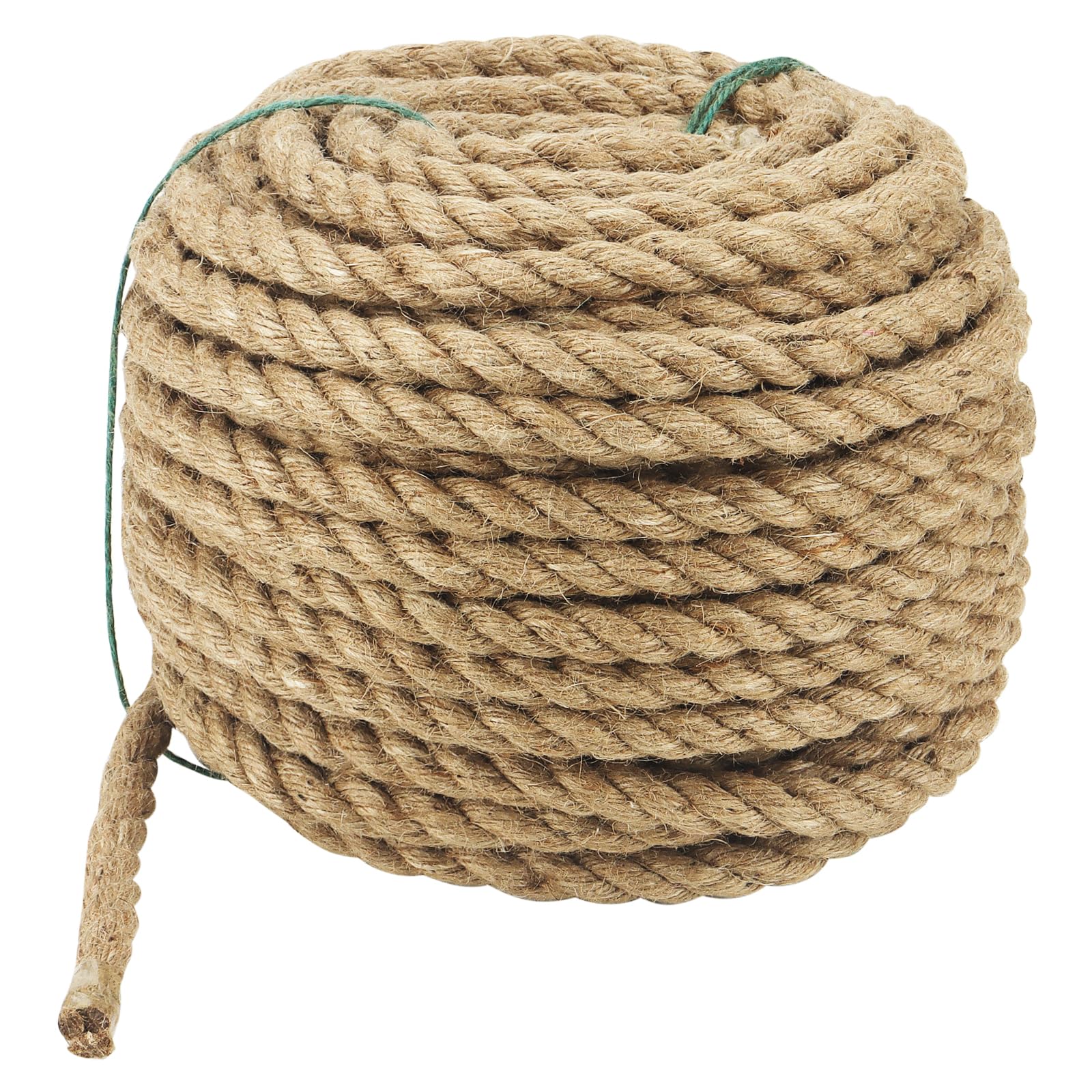 JOIKIT Corde de Jute Naturelle torsadée de 12 mm x 30 m, Corde de Chanvre tressée, Ficelle de Jute épaisse pour accrocher, Artisanat, décoration