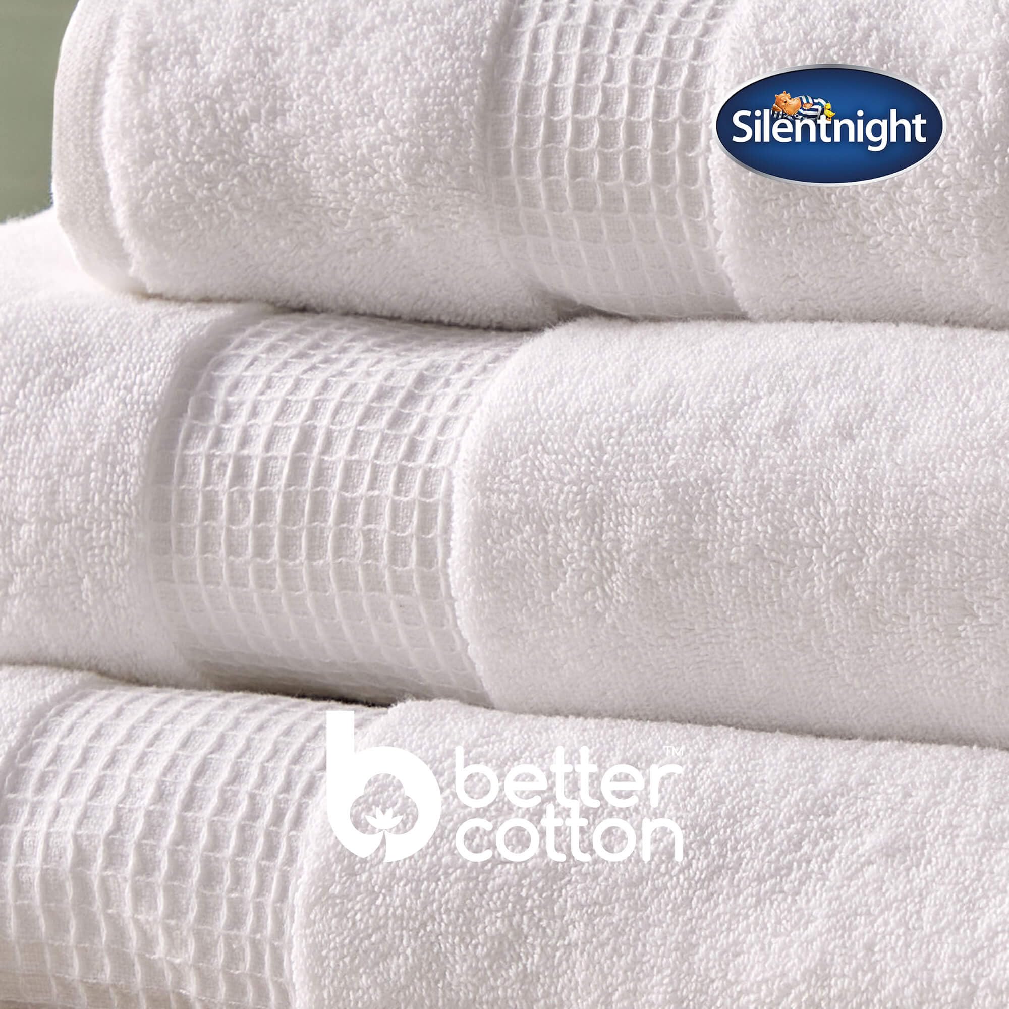 Toalla De Baño Silentnight De Algodón De Lujo - 130x70 Cm, Extra Suave Y Absorbente, Con Textura De Gofre, Lavable A Máquina