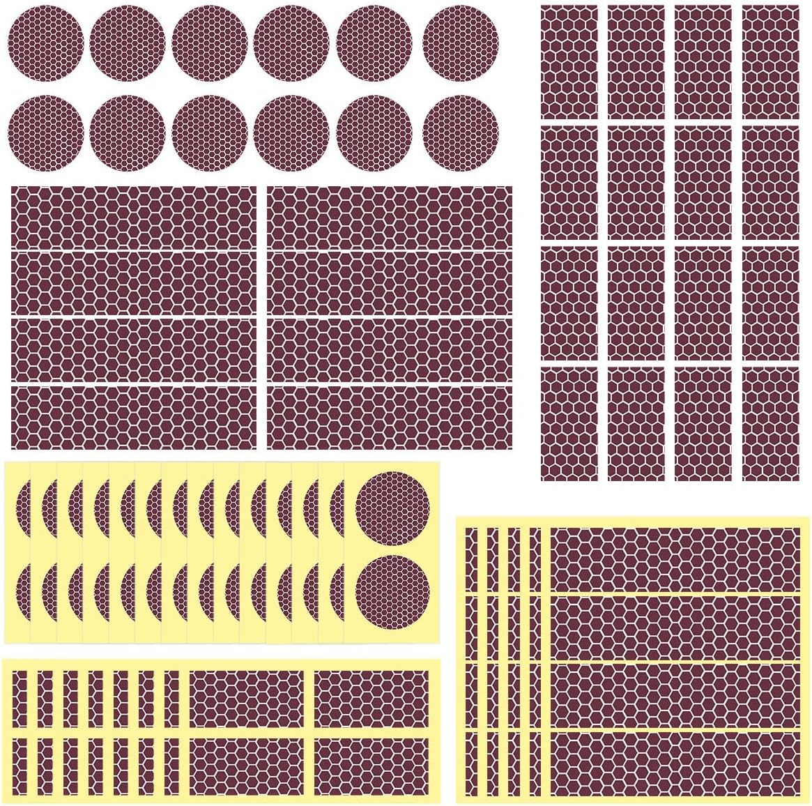 Dizzily Striker Paper Matches - 60 Pcs Pack with Adhesive, 20 Circle and 40 Rectangle Match Stickers for Jars, Fireplace, Candles