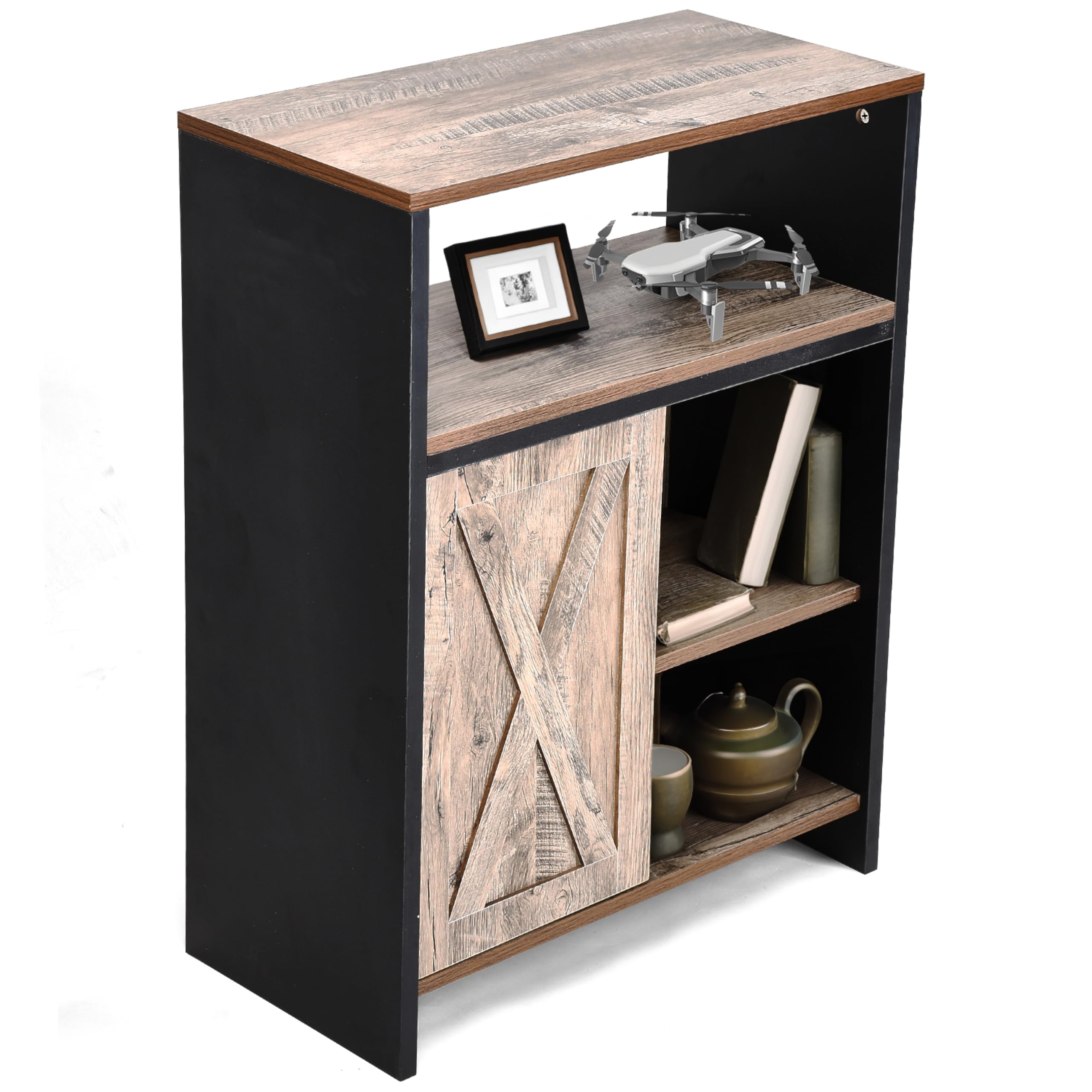 Prosumer's Choice Wood Coffee Cabinet Bar - Elegant Storage Solution for Coffee Lovers - Brown Cabinet for Kitchen Organization and Coffee Accessories - Kitchen Coffee Bar