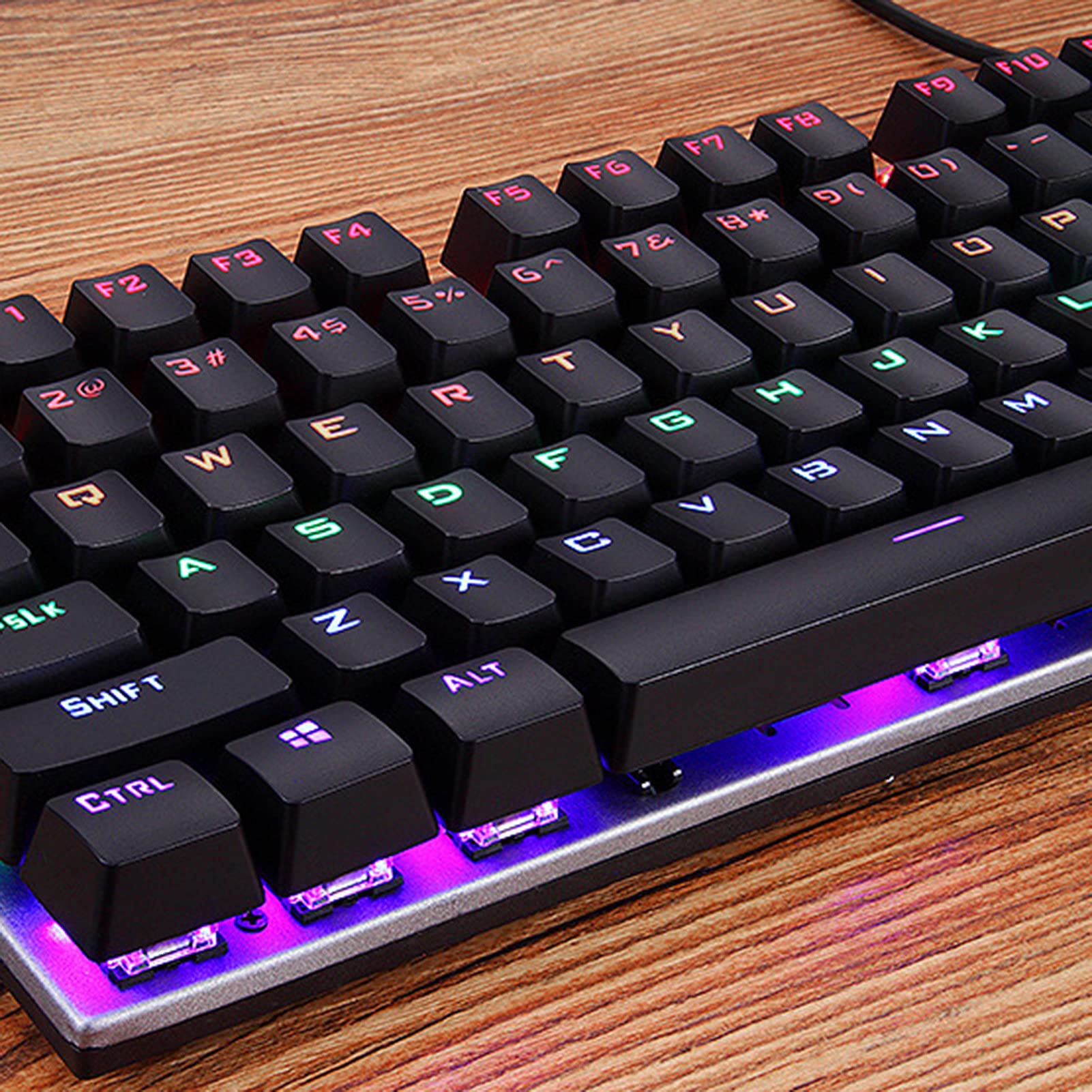 ADITAM Adattatore K200 104 Tasti Retroilluminazione Wired Gaming Tastiera Meccanica Accessorio per Computer Periferiche per Computer Double The Comfort
