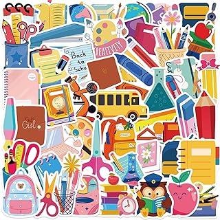 Back to School Stickers 50 pcs School Stickers Students Teacher Science ...