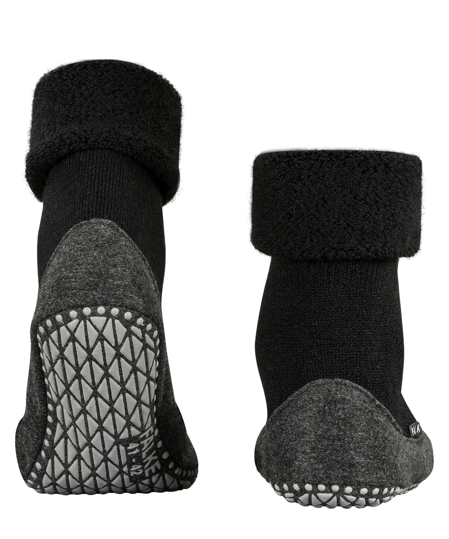 FALKE Unisex Stoppersocken Cosyshoe M Hp Wolle rutschhemmende Noppen 1 Paar, Schwarz Black 3000, 41-42 – Ansicht 2