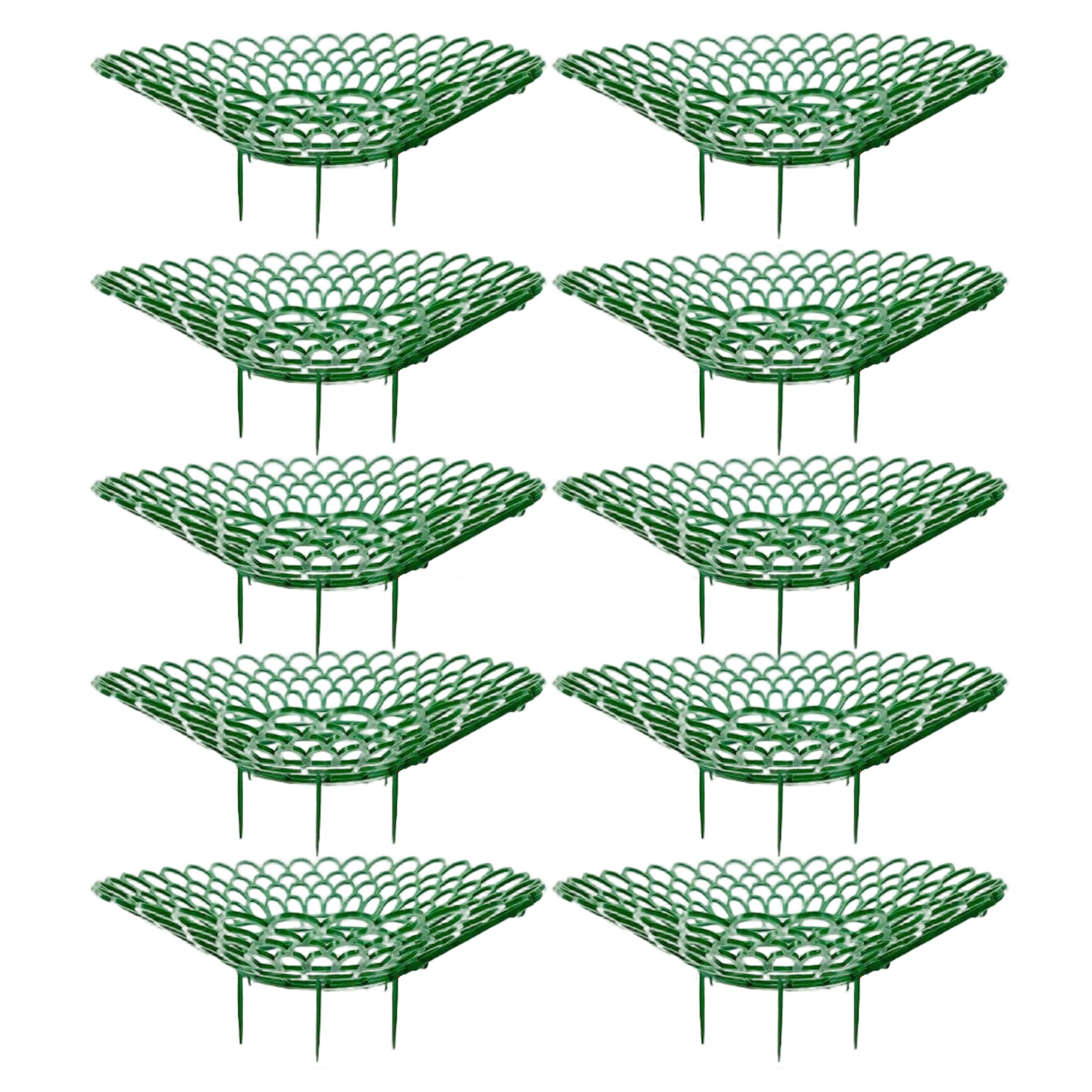Bonalake Strawberry Plant Support, 10 Pack Plastic Strawberry Trellis Breathable Grid for Garden Beds & Pots (Green) Trellis Supports for Garden