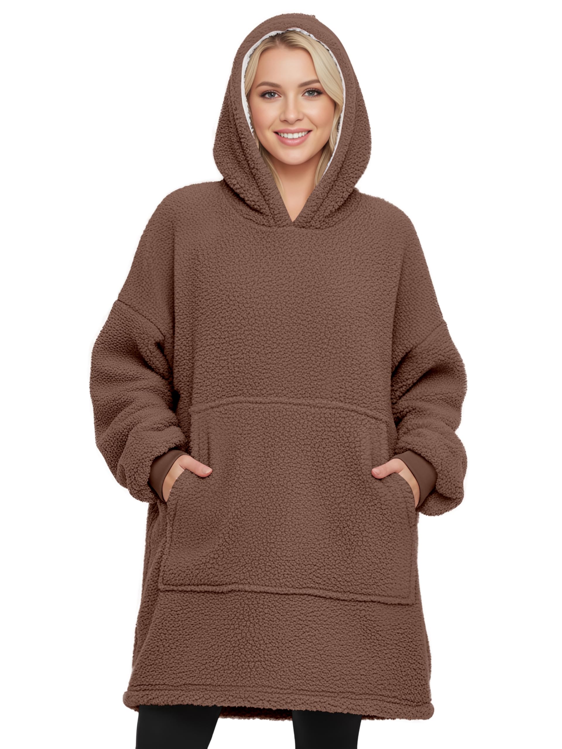 Love My Fashions® Hoodie Blanket For Women Super Soft Teddy Fleece Giant Sweatshirt Unisex Oversized Wearable Throw Comfortable Oodie Blanket