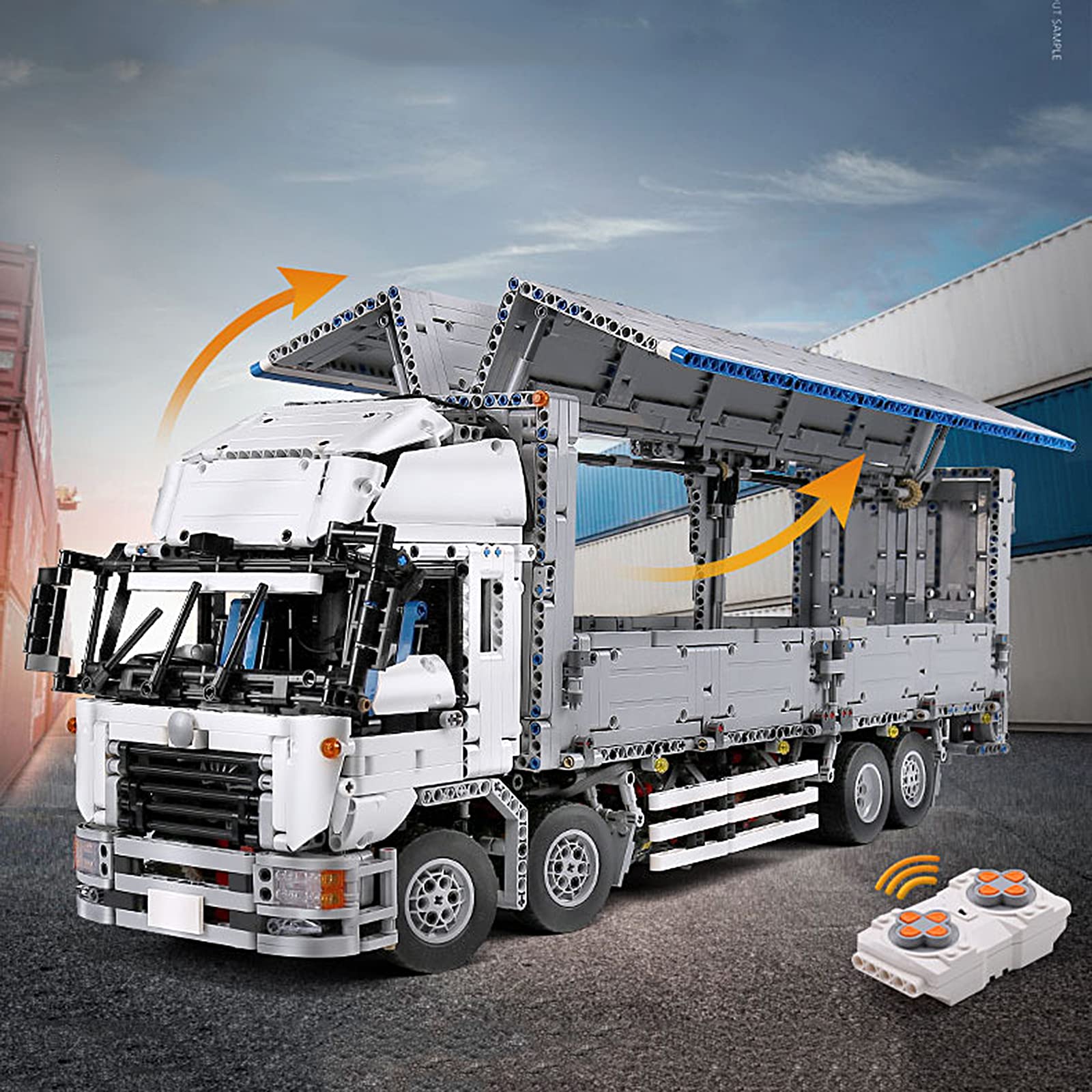 Technik LKW Bausteine, 4166 Teile, MK13139 LKW Modell, Doppelte Fernbedienung mit 8 Motoren, Sammlerstücke für Erwachsene(Originalverpackung)