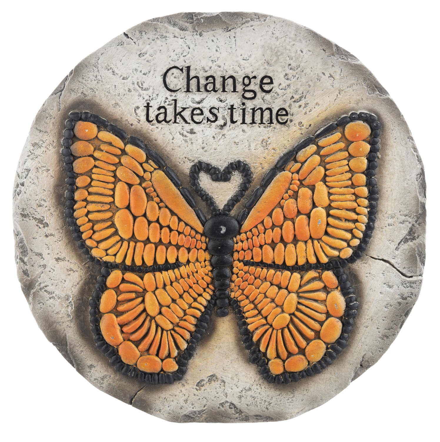 Ganz Change Takes Time Butterfly Stepping Stone, 10-inches Width, Multicolor, Made from Cement, Home Decor Accessories, ER78898