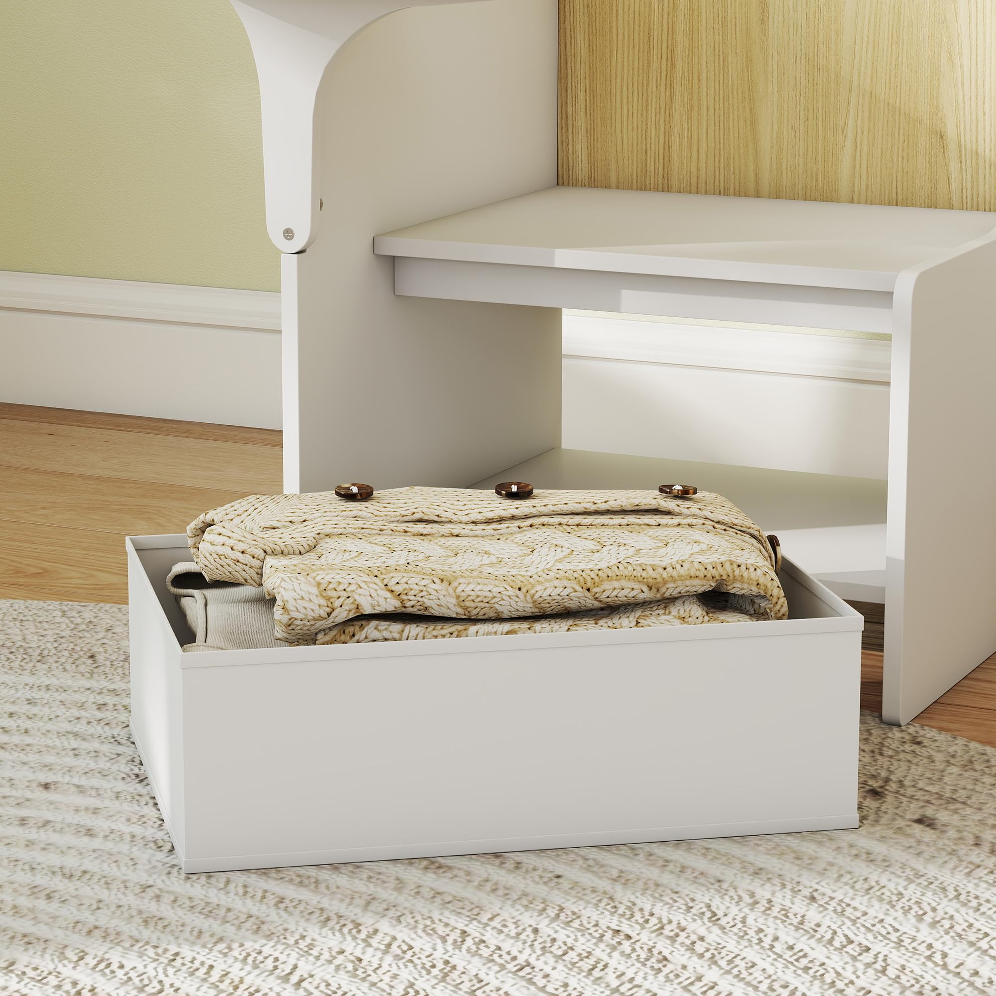 AIYAPLAY Juego de Mesa y Silla para Niños, Escritorio y Silla para Niños con Cubos de Almacenaje, Escritorio para Niños 2 en 1 para Jugar, Leer, Pintar, Juego de Mesa de Actividades para 3-5 Años,
