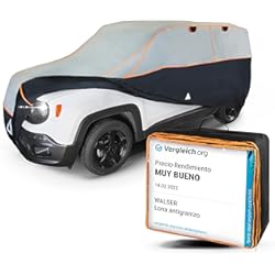 Funda Protectora Coche Exterior WALSER Funda antigranizo para el Coche Perma Protect, SUV, Precio Rendimiento Ganador* Funda Repelente al Agua antigranizo para automóvil, Lona para Coche, Funda para Coche M