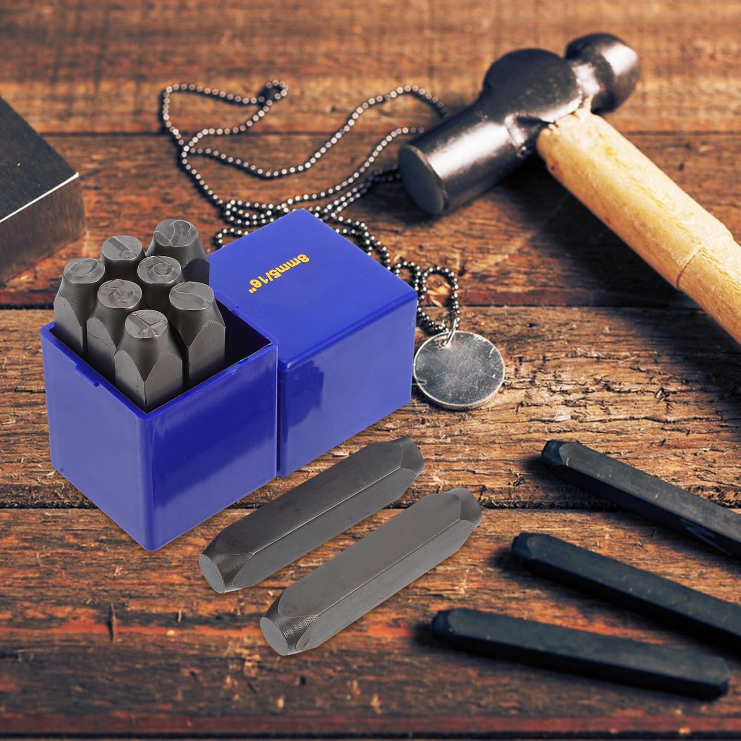 12pcs Numerals Iron Stamp for Jewelry DIY Metal Marking Tool
