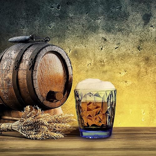 Miniatura 6 de Topsky Vasos de agua de plástico de 10 onzas  Juego de 4 vasos transparentes irrompibles de acrílico transparente reutilizable para jugo para fiesta