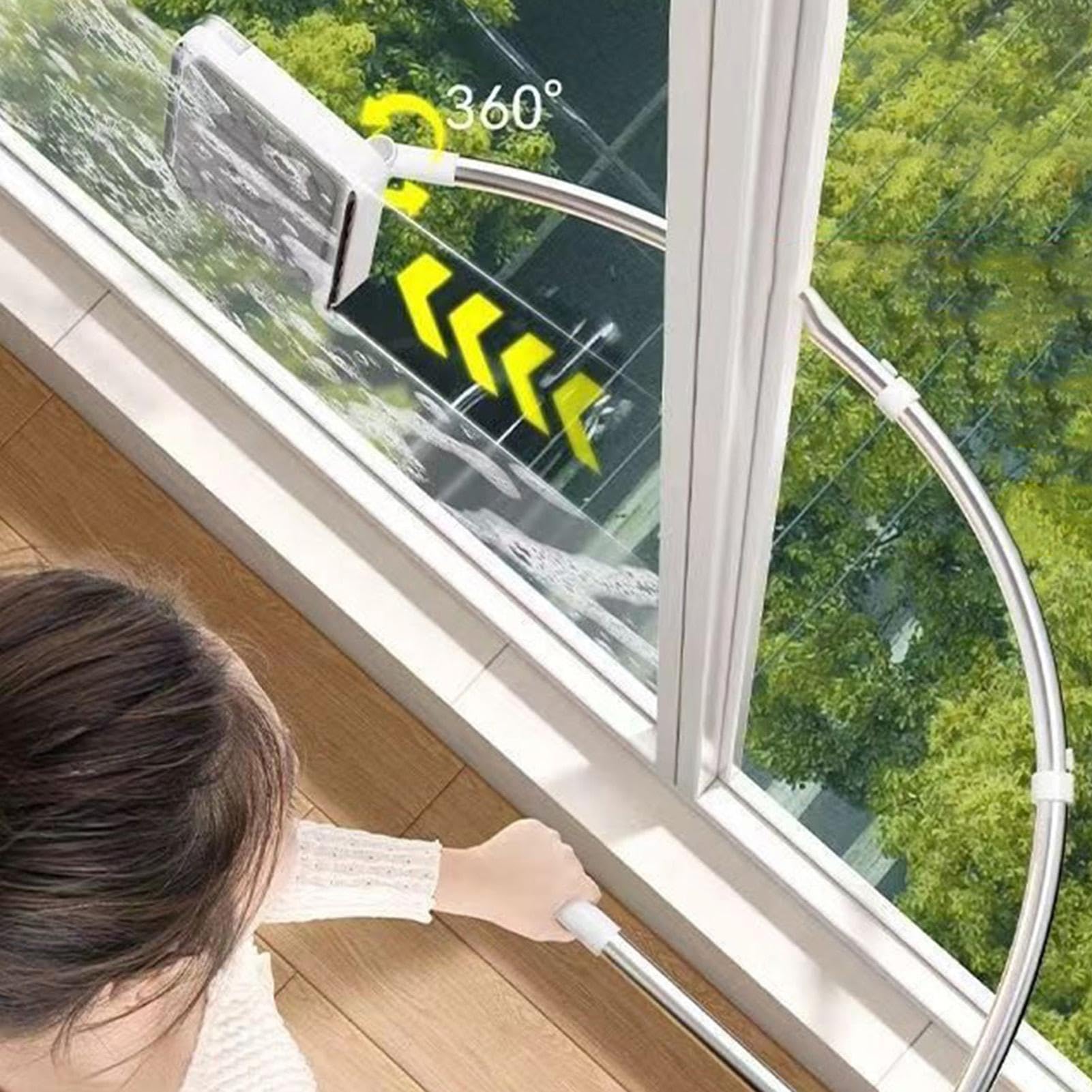 Spazzola per finestra con manico lungo – Estrattore finestra in acciaio