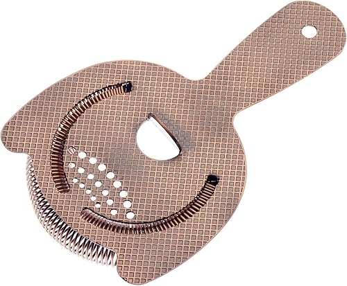 Miniatura 5 de Barfly Diamond Lattice Etch - Colador de barra de resorte resistente, cobre antiguo