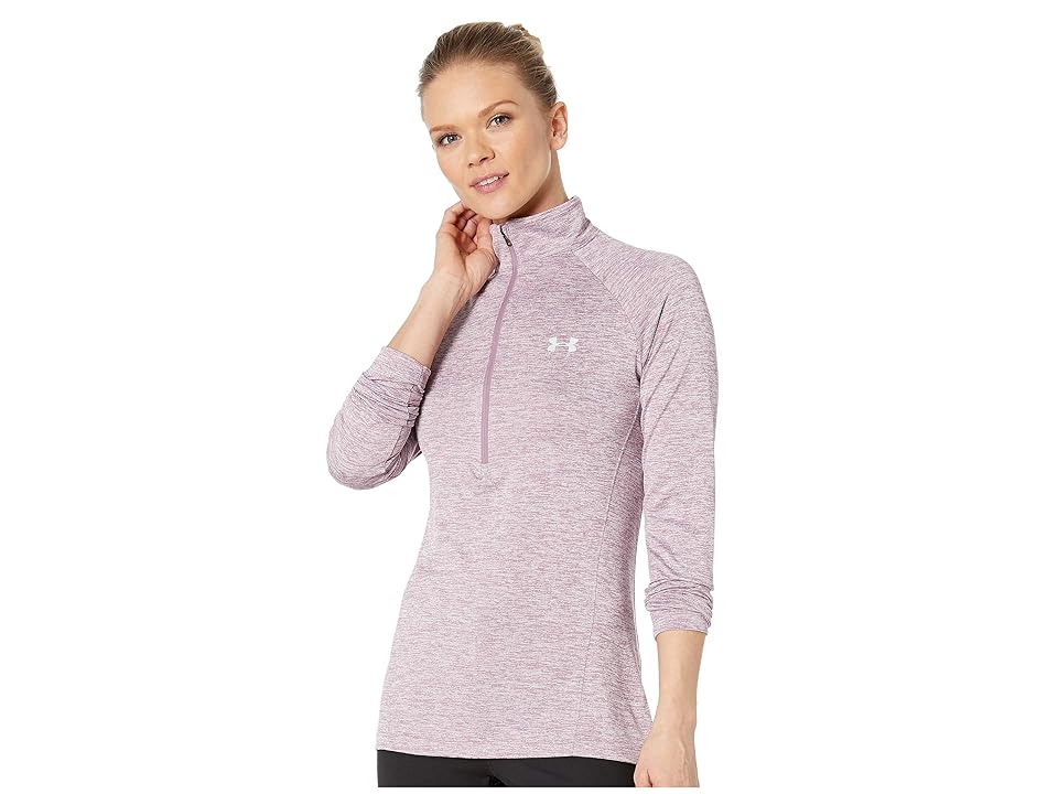 

Under Armour Tech 1/2 Zip Twist Top (Purple Prime/Metallic Silver) Women's Sweatshirt, Pink