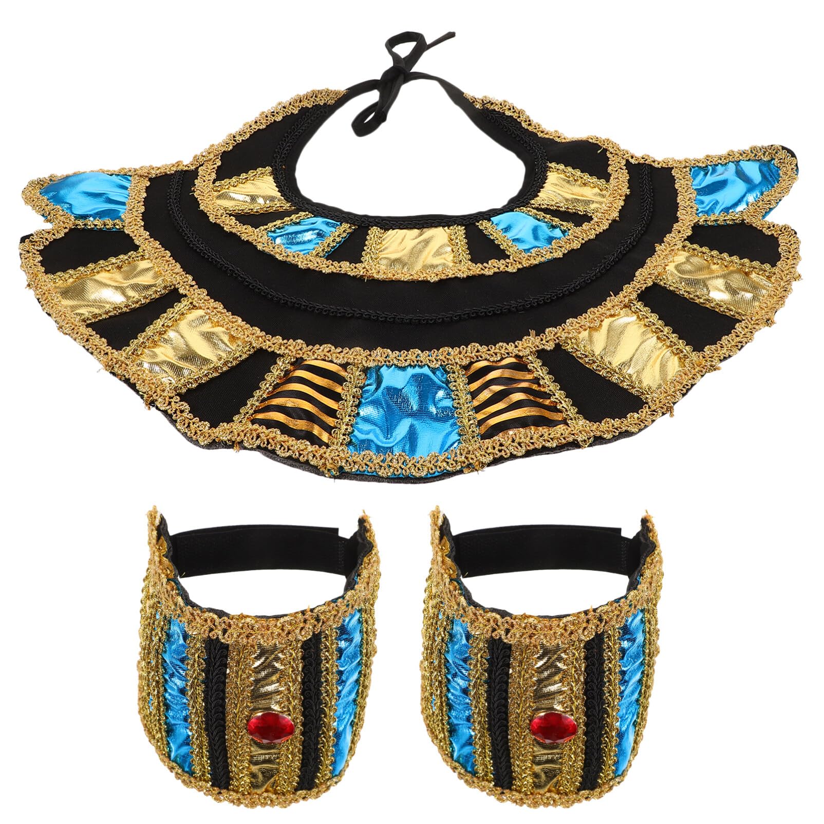 GALPADA Authentic Costume Accessory Kit Collar Wristband Halloween Cosplay Supplies