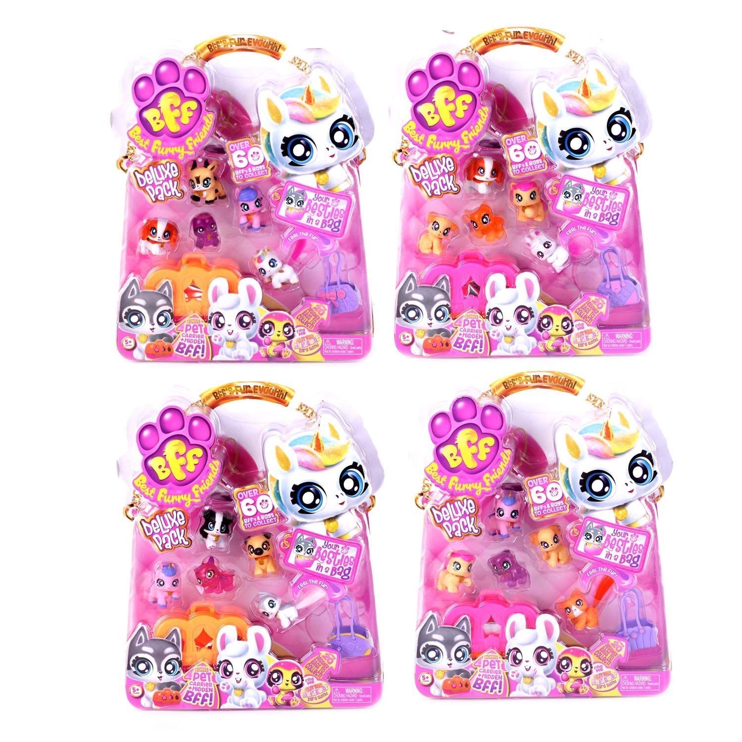 Best Furry Friends BFF Deluxe Pack Animals Dog Cat Purse Collect