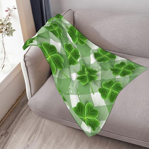 Miniatura 6 de AFHYZY St Patrick's Day 1 Throw Blanket for Women Soft Summer Fleece Blanket Washable Travel Lightweight Blanket for Sofa Bed Couch All Season