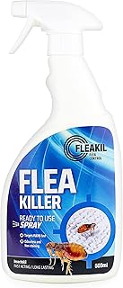 FleaKil Flea Killer Spray - Fast Acting Flea Repellent Killer Spray For Indoor & Outdoor Use | Highly Effective Insect Killer Spray Eliminates Fleas On Contact | Ready To Use Spray (500ml)