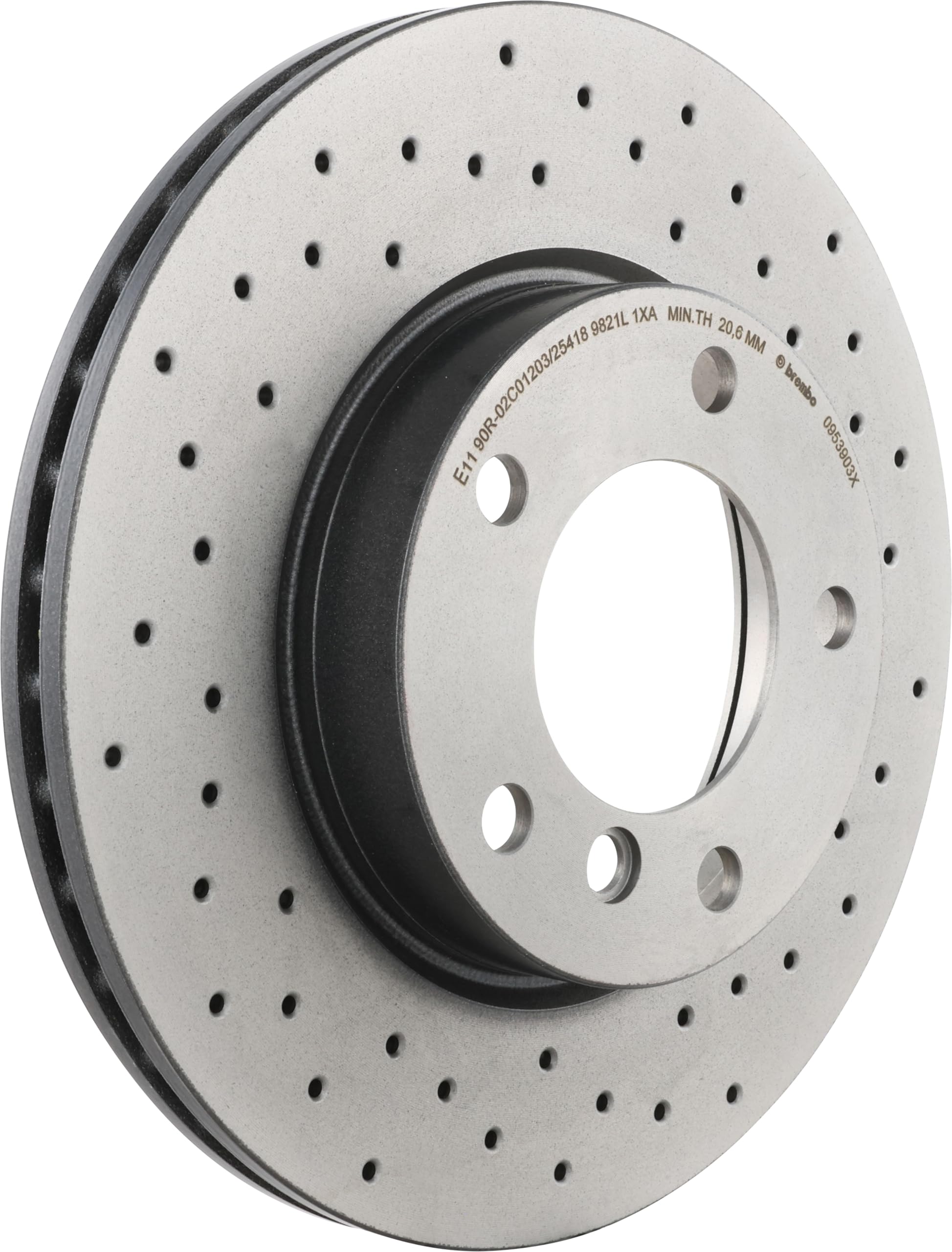 Brembo Xtra 09.5390.3X - Disco Freno Forato Anteriore, Set di 2
