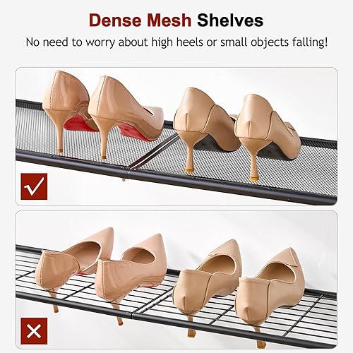 Miniatura 5 de habgp Zapatero para entrada, organizador de zapatos de 5 niveles para armario, con capacidad para 16-20 pares de zapatos, almacenamiento de zapatos