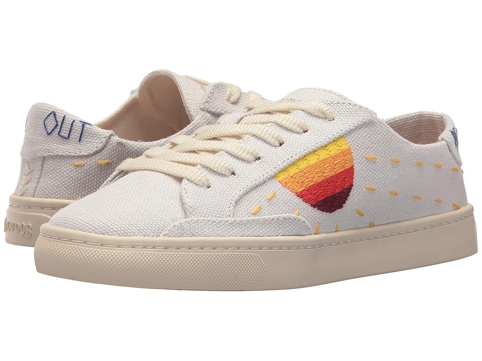 

Soludos Embroidered Sun Sneaker (White) Women's Lace up casual Shoes