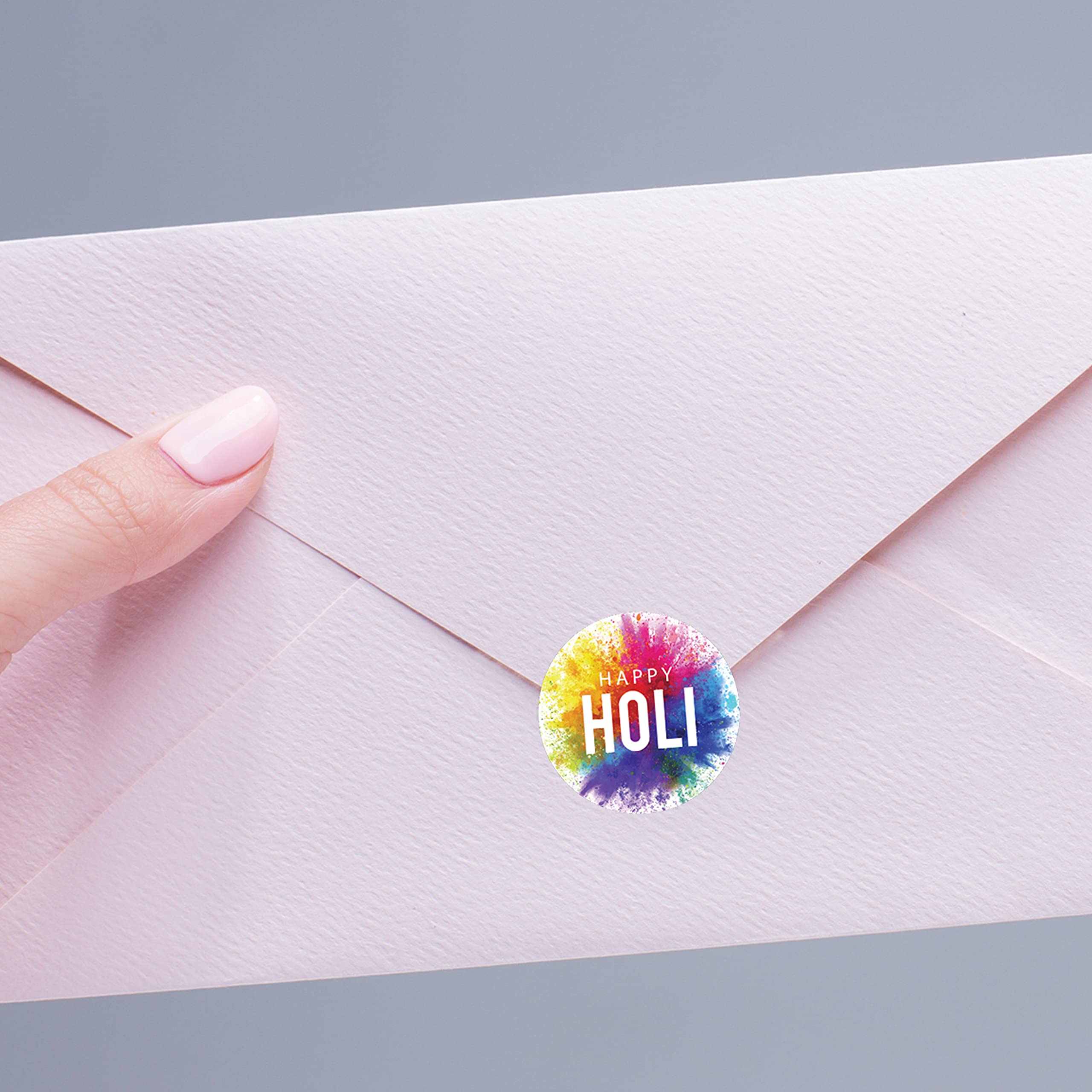 Goelite Happy Holi Stickers for Gifts Packaging and Journal, Decorations Set of 95 Stickers Self-Adhesive and High Glossy Stickers (Design 2) 2