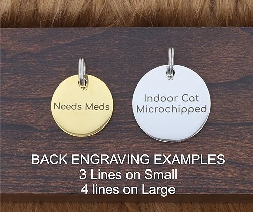 Miniatura 3 de Pet Tag - Dog Cat ID - Engraved Personalized  New Puppy Kitten Identification Lost - Change Name Number - DGR-2025mm