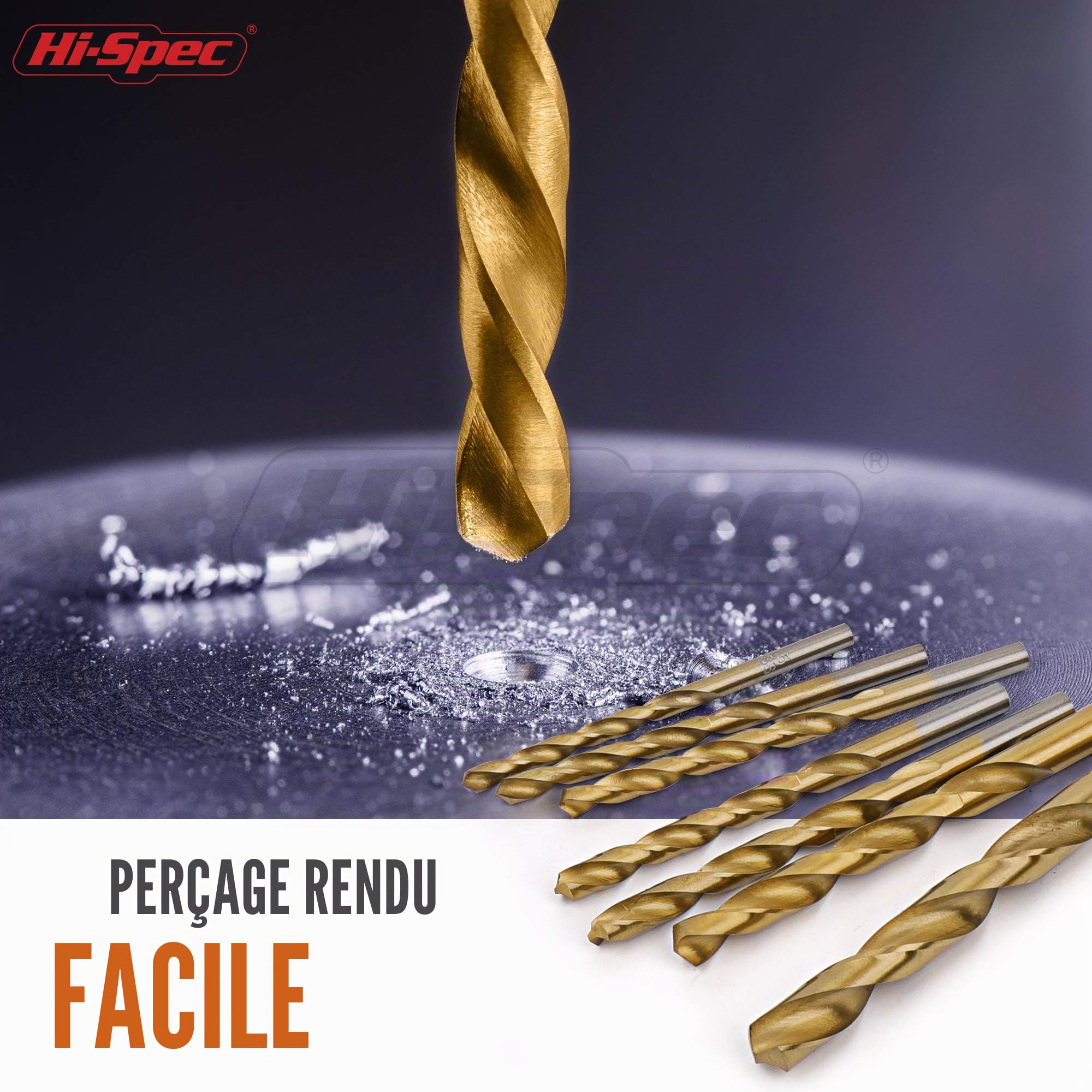 Lot de 99 Forets HSS Acier Revêtu Titane (1-10 mm) - Kit Complet Bois Métal Plastique avec Coffret Rangement