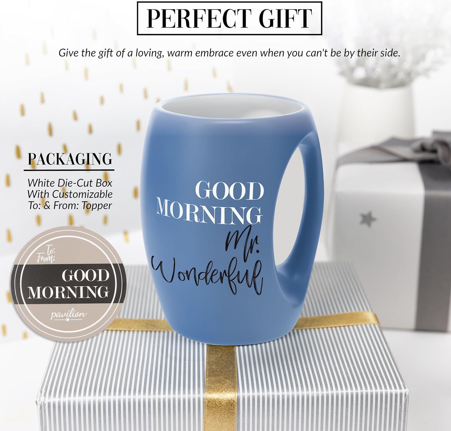 Pavilion Gift Company - Good Morning Mr. Wonderful - 16 oz Green Coffee Mug Tea Cup Gift From Husband Boyfriend Anniversary Wedding Birthday Long Distance Present - Image 3