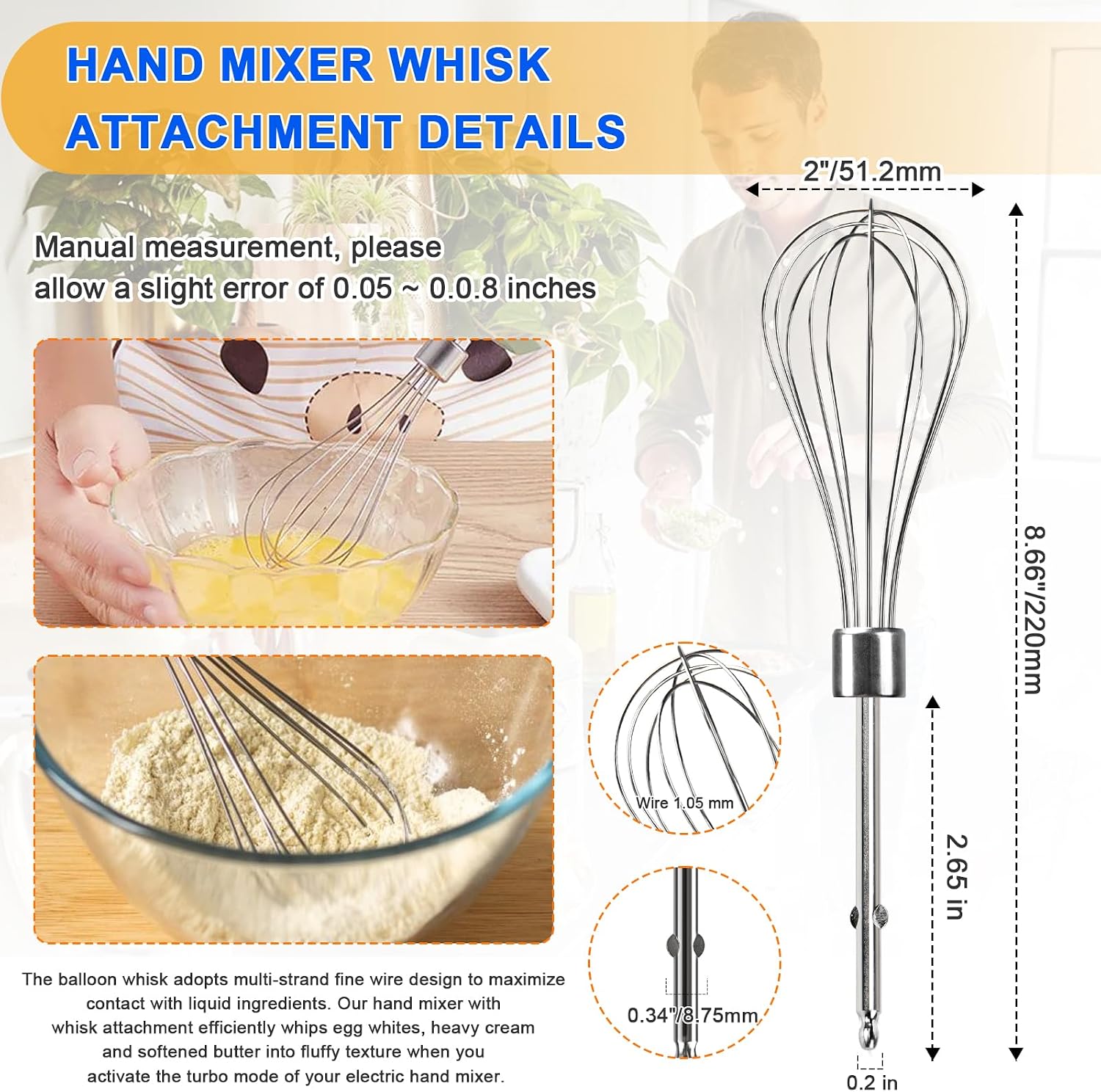 Hand Mixer Beaters Attachments for BLACK and DECKER