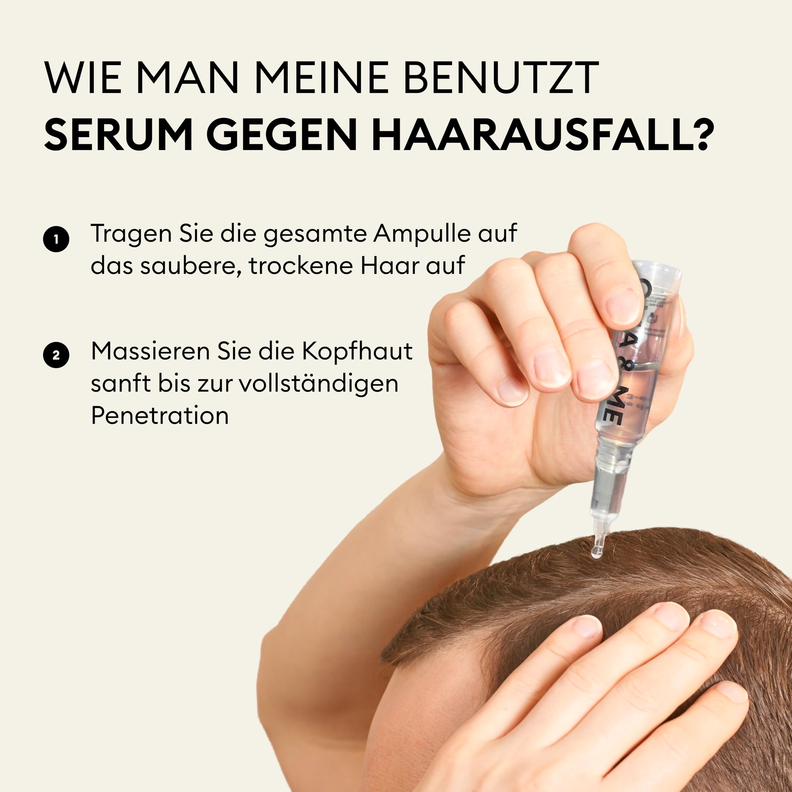 OMA & ME 3-in-1 - Serum gegen Haarausfall und zur Förderung des Haarwachstums - Fördert das Wachstum und reduziert den Haarausfall - 12 Ampullen à 6 ml (1 Monat Kur)