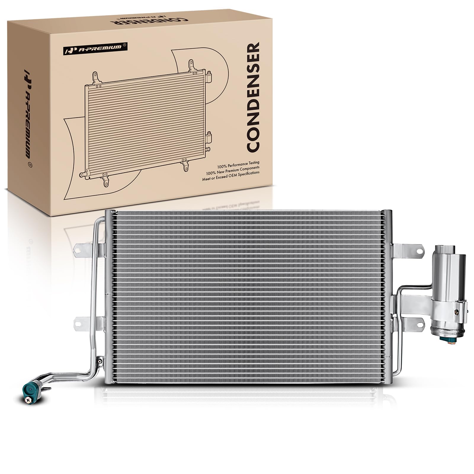 Photo 1 of A-Premium Air Conditioning A/C Condenser Compatible with Volkswagen Jetta Golf 1999-2005 & Audi TT 2000-2006, TT Quattro 2000-2005