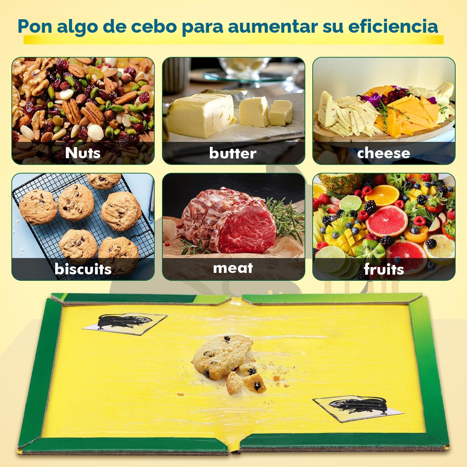 14Pcs Trampa Pegamento Ratones, Profesional Trampas para Ratones Ecológicas, Trampa Adhesiva para Ratas, Potentes Trampas para Ratas Grandes Adhesivas, Trampas Ratas Apto para Cucarachas Y Arañas