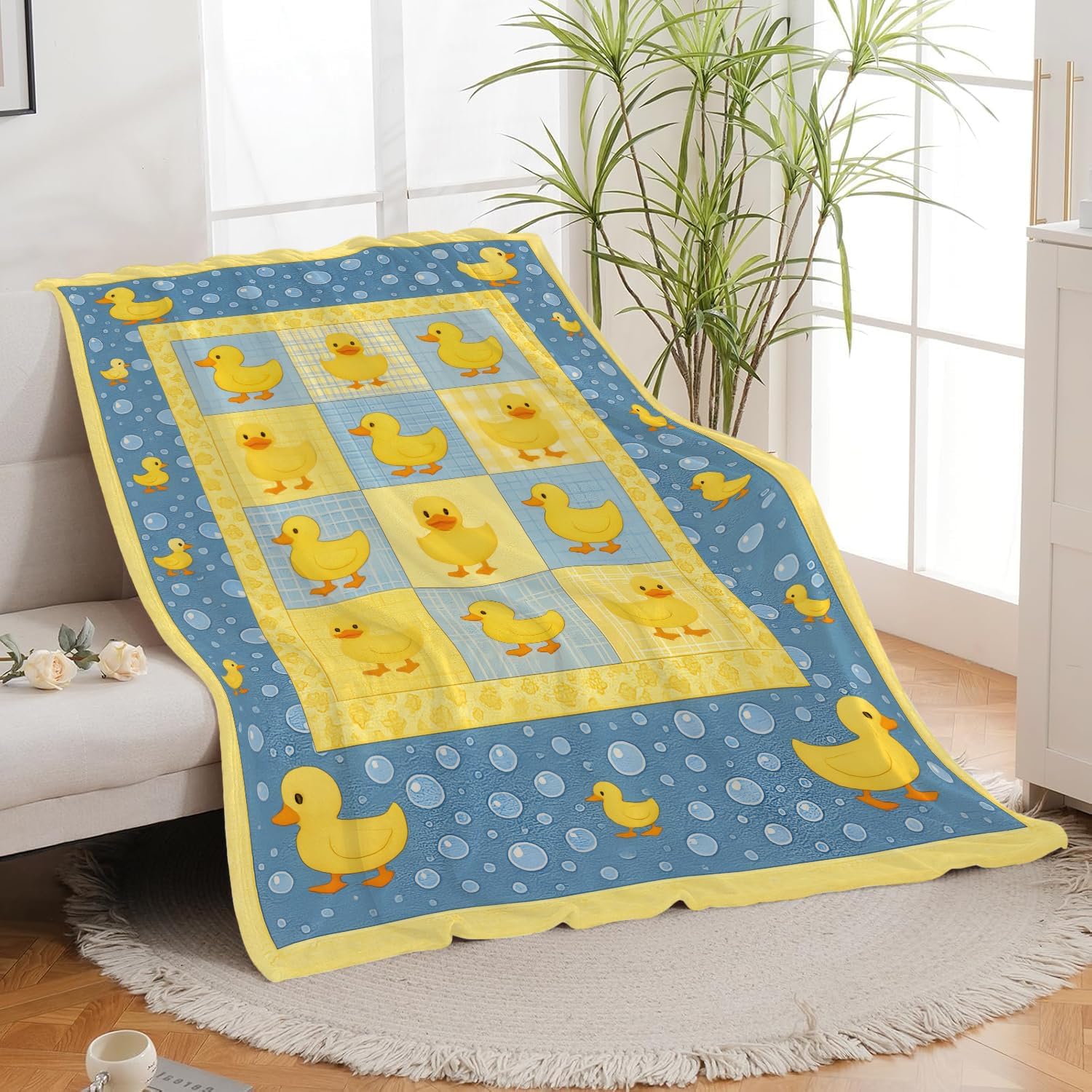 Duck Blanket Gifts for Duck Lover Ducks Throw Blanket Soft Cozy Fleece Fuzzy Plush Flannel Blankets for Women Girls Kids Teens Adults 50"X40" - Image 5